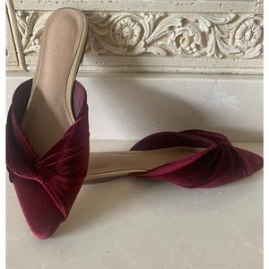 Beautiful velvet mules you can wear anywhere.